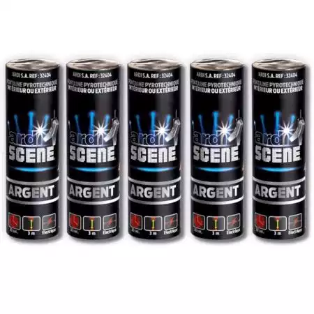 5 jets  de scene 3m 30sec argent